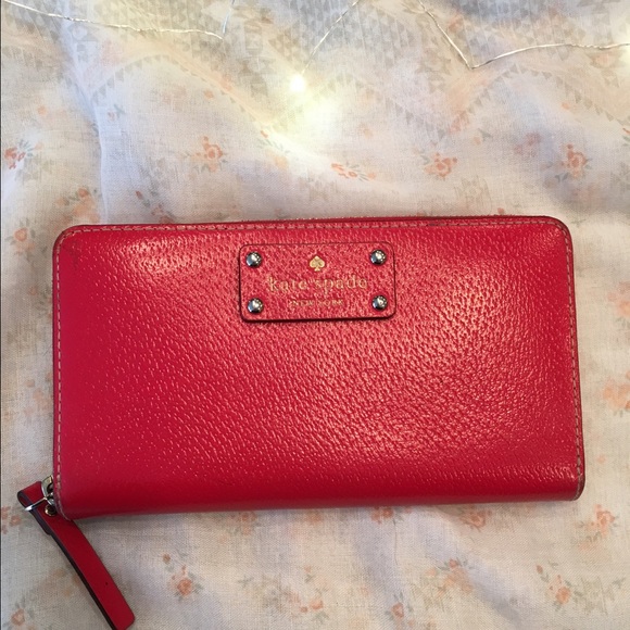 Authentic Kate Spade wallet in red