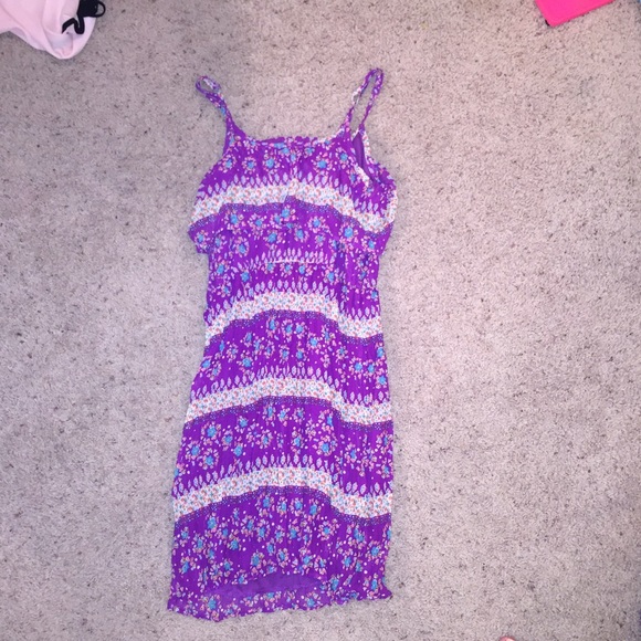 purple flower dress