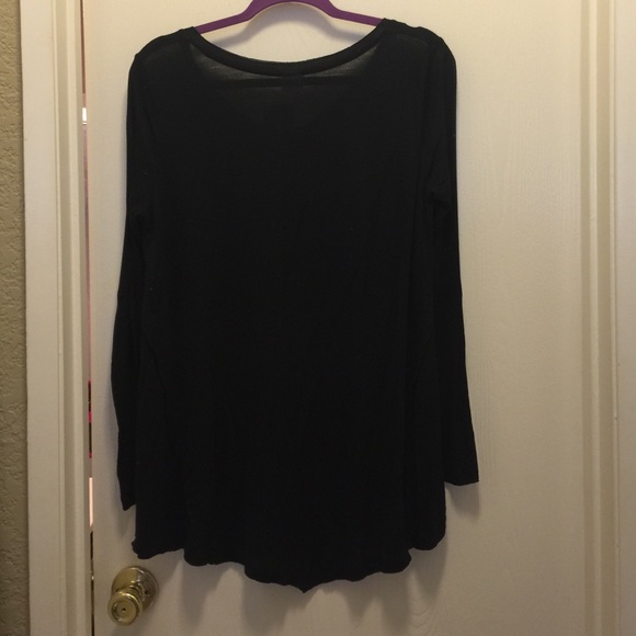 Black v neck sweater. - Picture 2 of 3