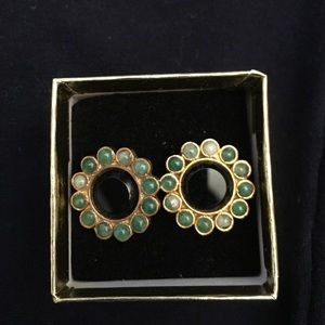 Emerald green earrings
