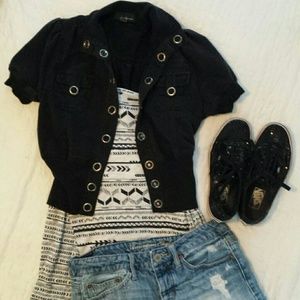 Short sleeve crop jacket