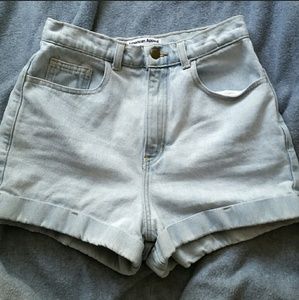 NWOT AA shorts in light wash denim