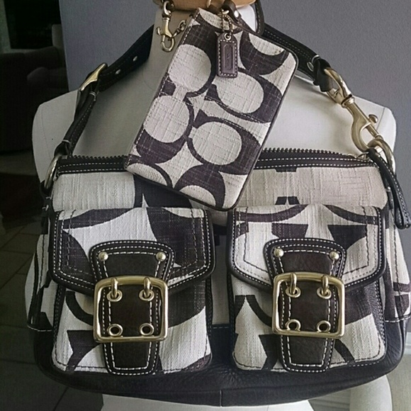 Coach satchel with matching wristlet