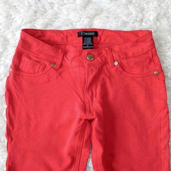 Red jeggings - Picture 2 of 3