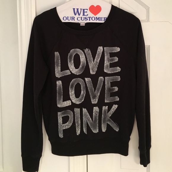 PINK black leopard hoodie M