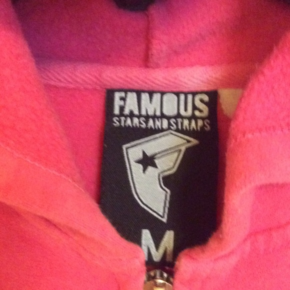Famous Brand pink Hoodie w/see-thru thumbs - Picture 3 of 3