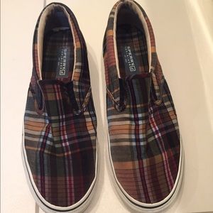 Sperry canvas mens slip on shoes!