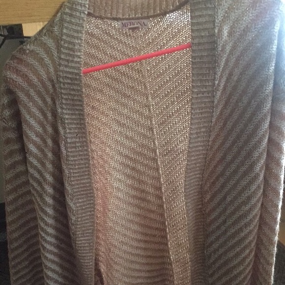 Brown and white Merona cardigan