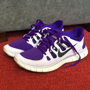 Purple Nike Free Runs