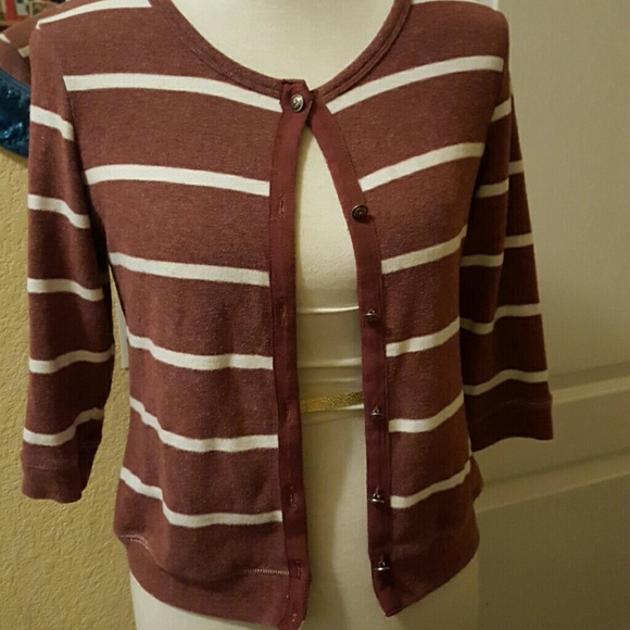 Full Tilt Striped Cardigan Sweater