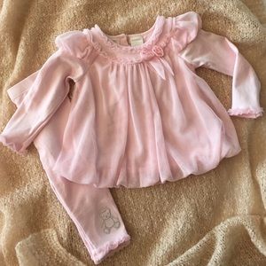 NWT Pale Pink Bubble Top and Legging Set