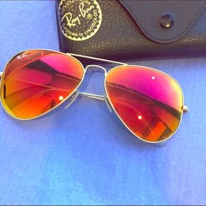 Ray-Ban Mirrored Aviator Sunglasses