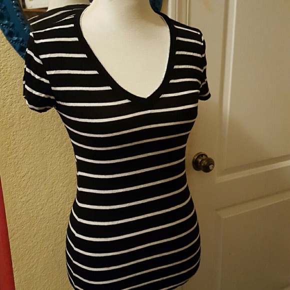 Black Striped Blouse
