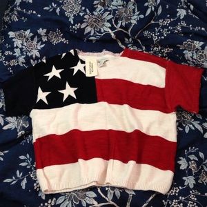 Forever 21 American flag vintage crop top