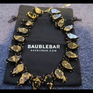 Bauble Bar Gold Leaf Statement Necklace
