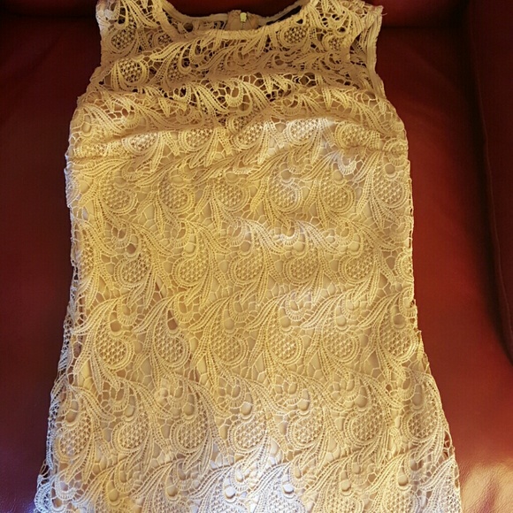 Pastel pink lace dress