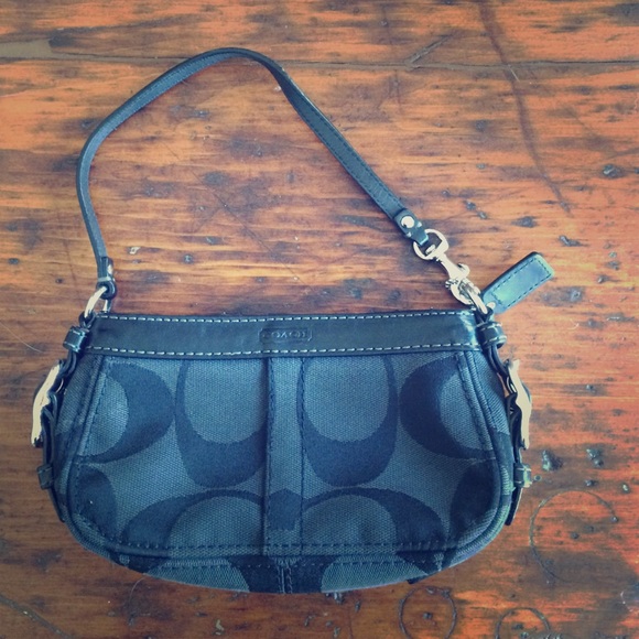 Black coach wristlet