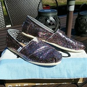 TOMS Multi Glitter Shoes 9.5