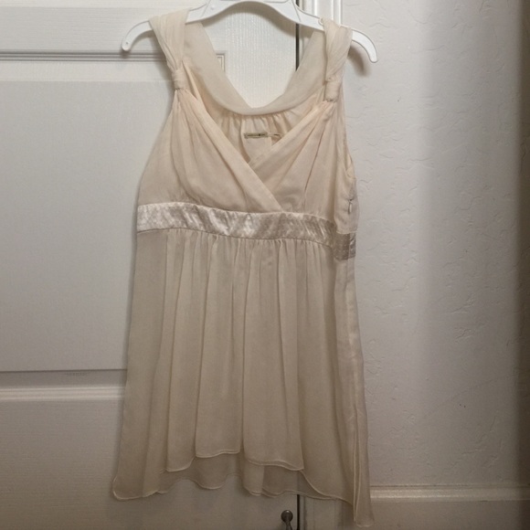 Max Studio Silk Ivory Blouse Size Small