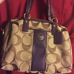 Authentic Coach satchel with crossbody strap