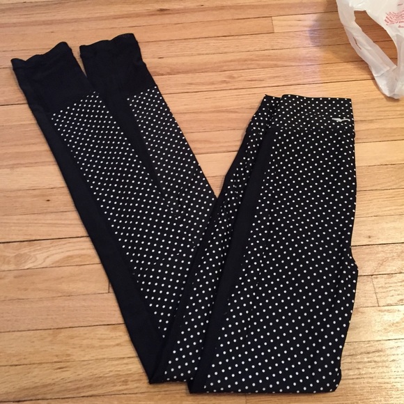 polka dot workout leggings