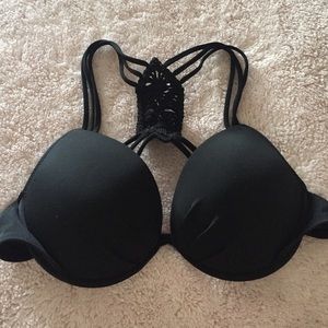 Black VS Swim Top w/ Back Design