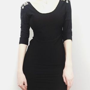 Akira BlackLabel black dress with shoulder detail