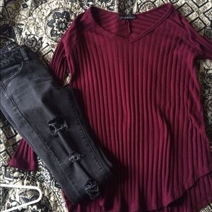 Maroon sweater