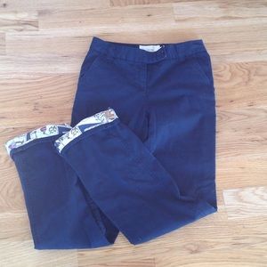 Navy J.Crew flannel lined chinos