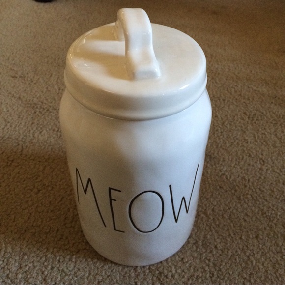 rae dunn cat canister