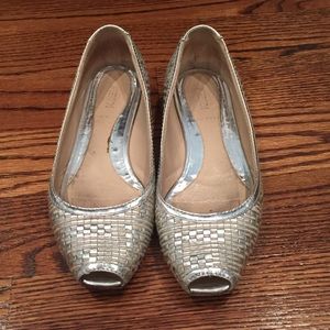 Authentic!!! FENDI metallic flats