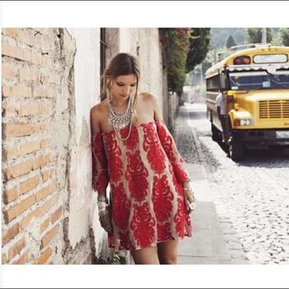 For Love & Lemons Precioso Mini Dress in Red