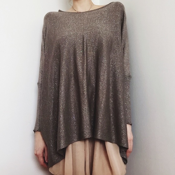 Zara Knit gold/ silver loose sweater