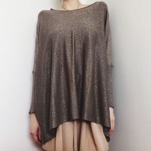 Zara Knit gold/ silver loose sweater