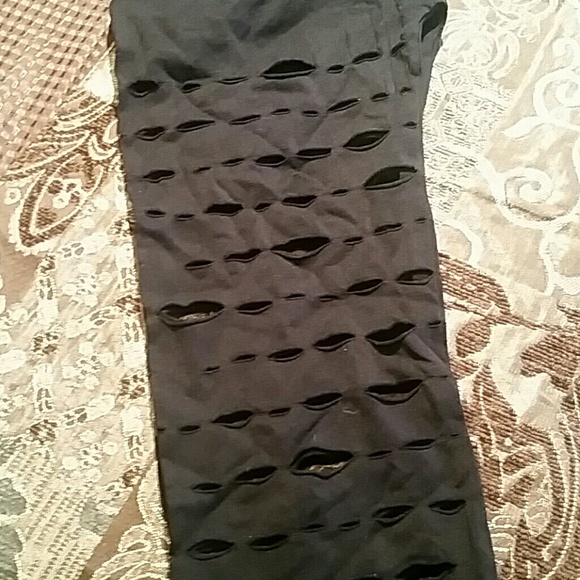 Rip look leggings