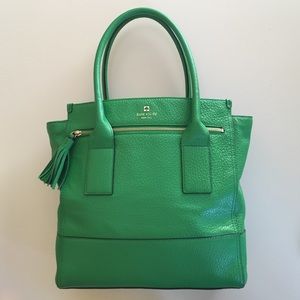 Green leather Kate Spade handbag