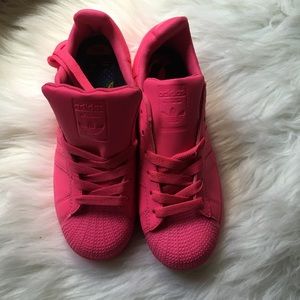 Hot pink Adidas