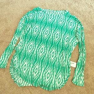Green tribal print dolman