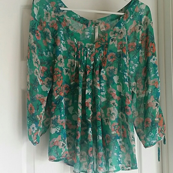 Sheer floral top