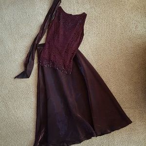 Two piece evening gown