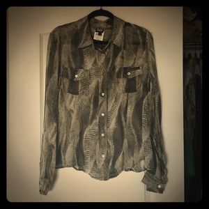 Dolce and Gabbana silk blouse snake print