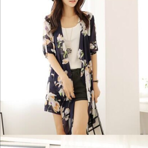 Floral chiffon shirt