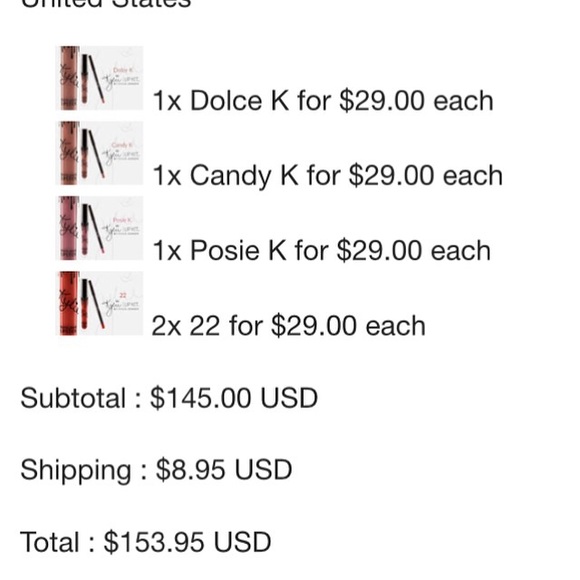 kylie lip kit 22 sold only 2 left