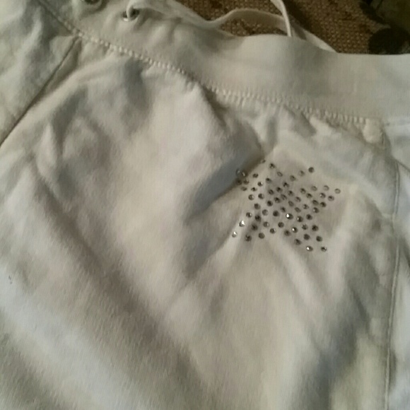 White mini shorts