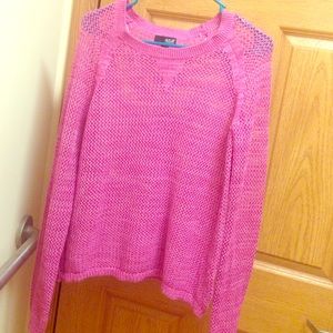 Mesh vibrant purple sweater. Light weight.