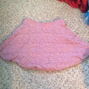 Short lace skirt