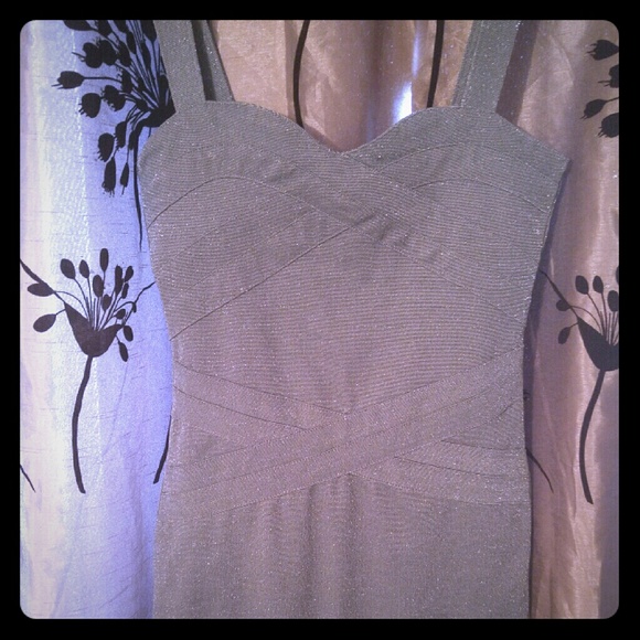 Form fitting grey dress