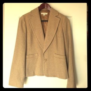 Banana Republic tan  tweed blazer size 6