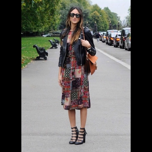 Zara Patchwork Long Midi Dress - Picture 2 of 4