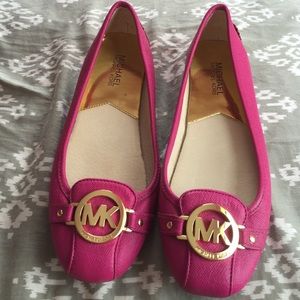 Michael by Michael Kors Pink Fulton Moc Flats